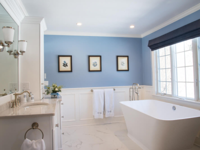 light blue bathroom design in cohasset ma
