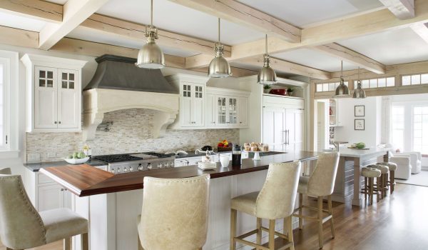 Modern kitchen design featuring custom island and inset cabinetry on the South Shore